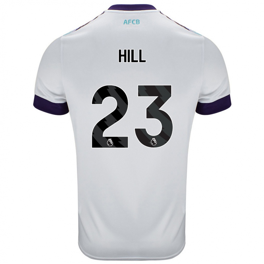 Kandiny Férfi James Hill #23 Fehér Zöld Lila Idegenbeli Jersey 2024/25 Mez Póló Ing