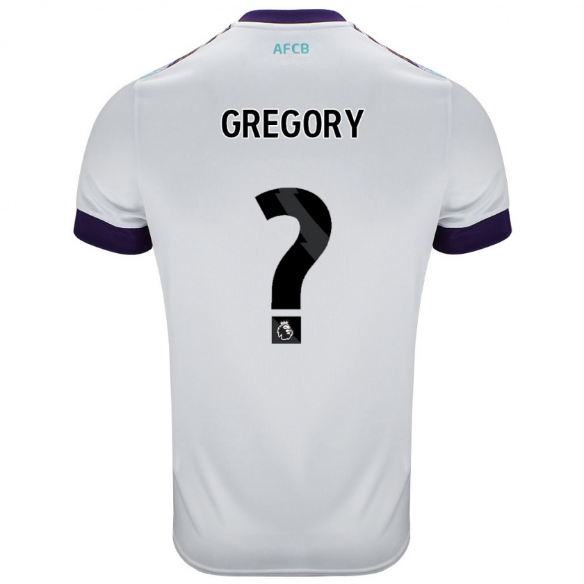 Kandiny Férfi Karlos Gregory #0 Fehér Zöld Lila Idegenbeli Jersey 2024/25 Mez Póló Ing