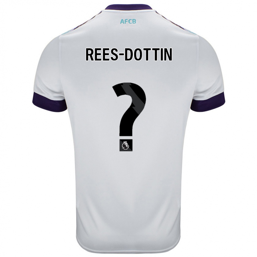 Kandiny Férfi Remy Rees-Dottin #0 Fehér Zöld Lila Idegenbeli Jersey 2024/25 Mez Póló Ing