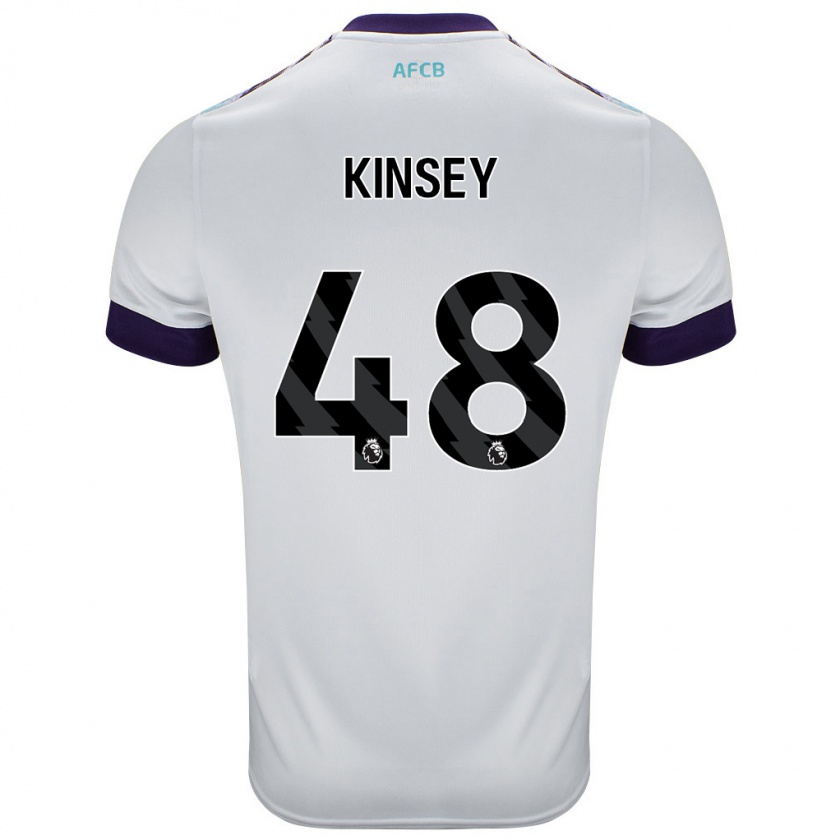 Kandiny Férfi Max Kinsey #48 Fehér Zöld Lila Idegenbeli Jersey 2024/25 Mez Póló Ing