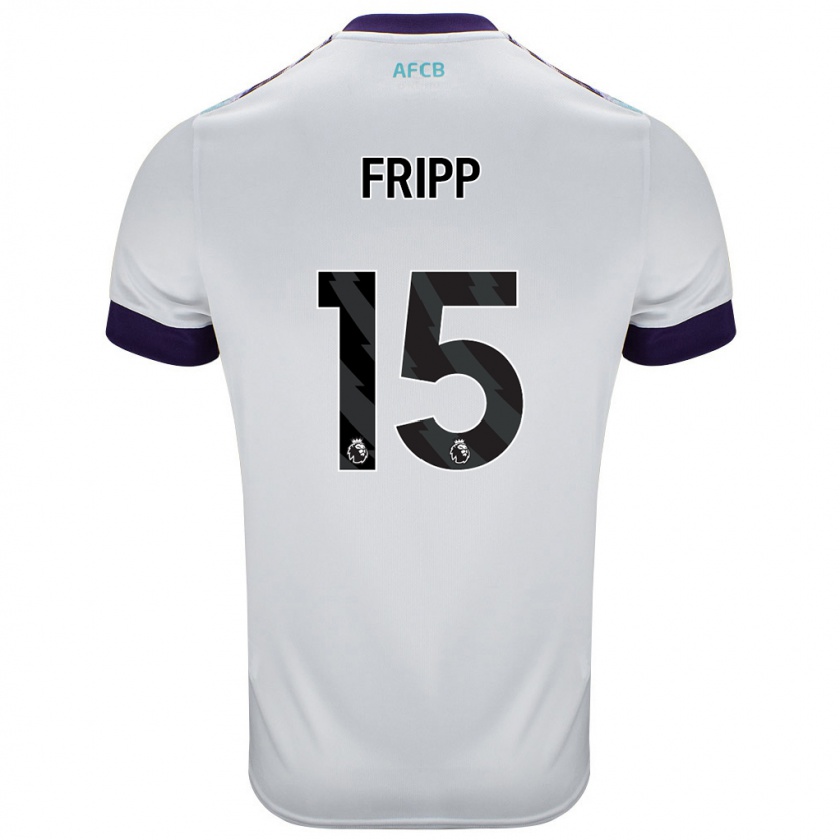 Kandiny Férfi Kelly Fripp #15 Fehér Zöld Lila Idegenbeli Jersey 2024/25 Mez Póló Ing