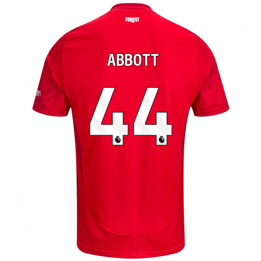 Kandiny Női Zach Abbott #44 Piros Fehér Hazai Jersey 2024/25 Mez Póló Ing