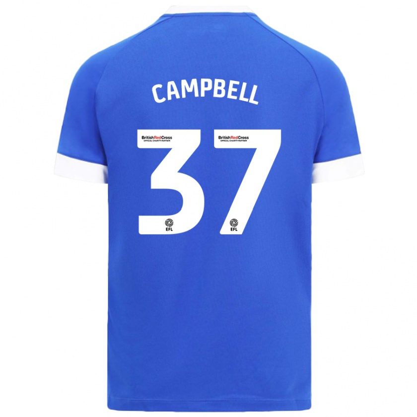 Kandiny Női Vontae Daley-Campbell #37 Égszínkék Hazai Jersey 2024/25 Mez Póló Ing