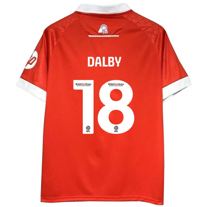 Kandiny Női Sam Dalby #18 Piros Fehér Hazai Jersey 2024/25 Mez Póló Ing