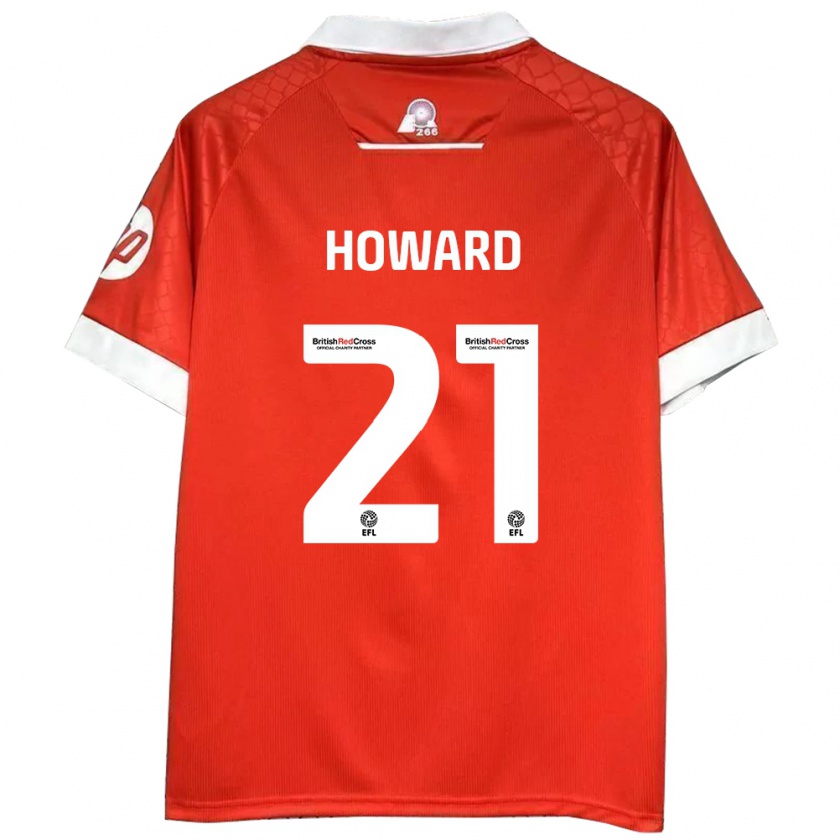 Kandiny Női Mark Howard #21 Piros Fehér Hazai Jersey 2024/25 Mez Póló Ing