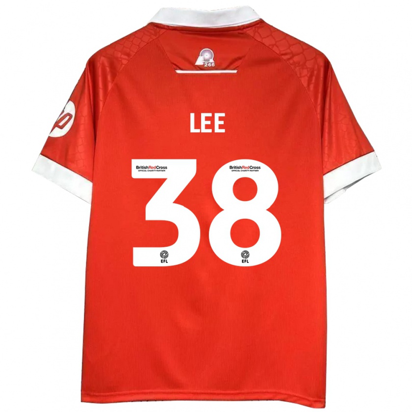 Kandiny Női Elliot Lee #38 Piros Fehér Hazai Jersey 2024/25 Mez Póló Ing