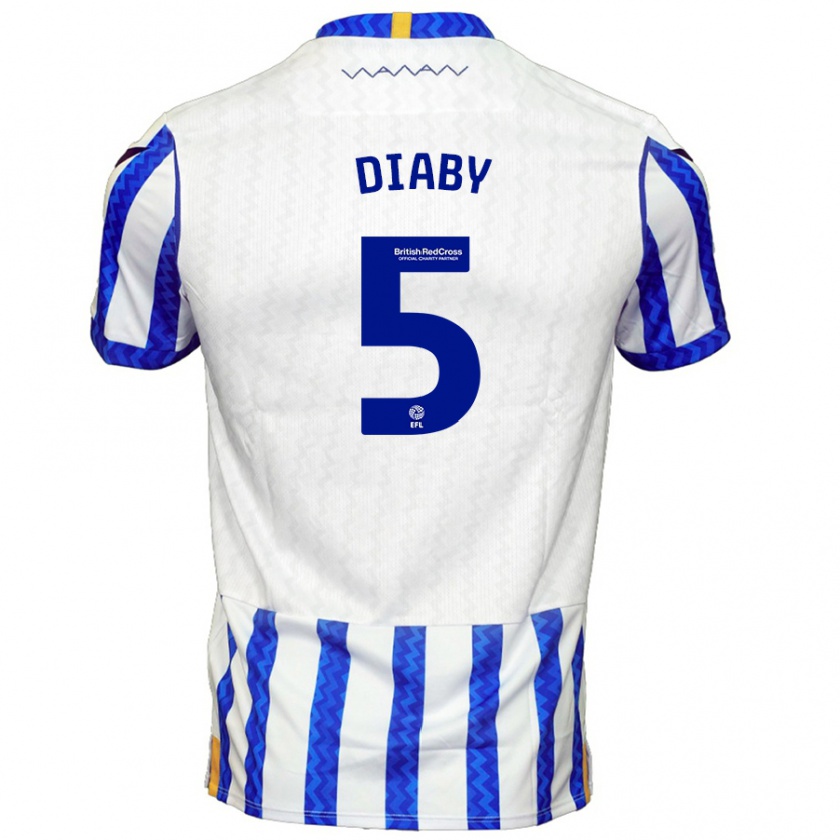 Kandiny Női Bambo Diaby #5 Kék Fehér Hazai Jersey 2024/25 Mez Póló Ing