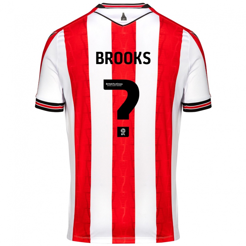 Kandiny Női Alfie Brooks #0 Piros Fehér Hazai Jersey 2024/25 Mez Póló Ing