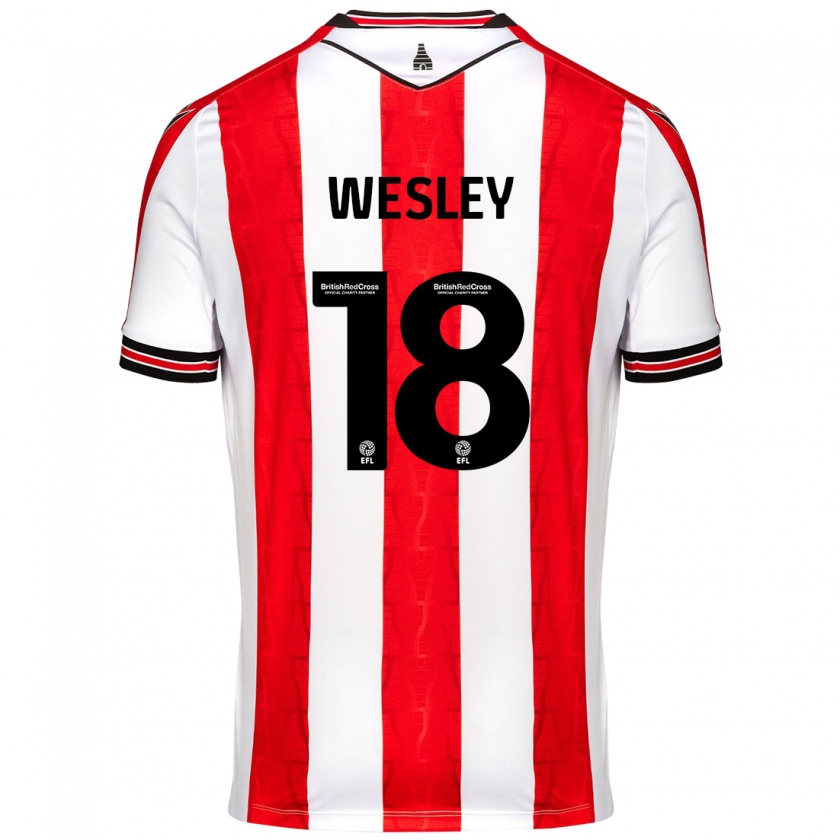 Kandiny Női Wesley Moraes #18 Piros Fehér Hazai Jersey 2024/25 Mez Póló Ing