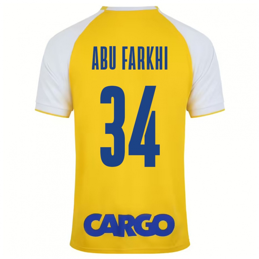 Kandiny Női Sayed Abu Farkhi #34 Sárga Fehér Hazai Jersey 2024/25 Mez Póló Ing