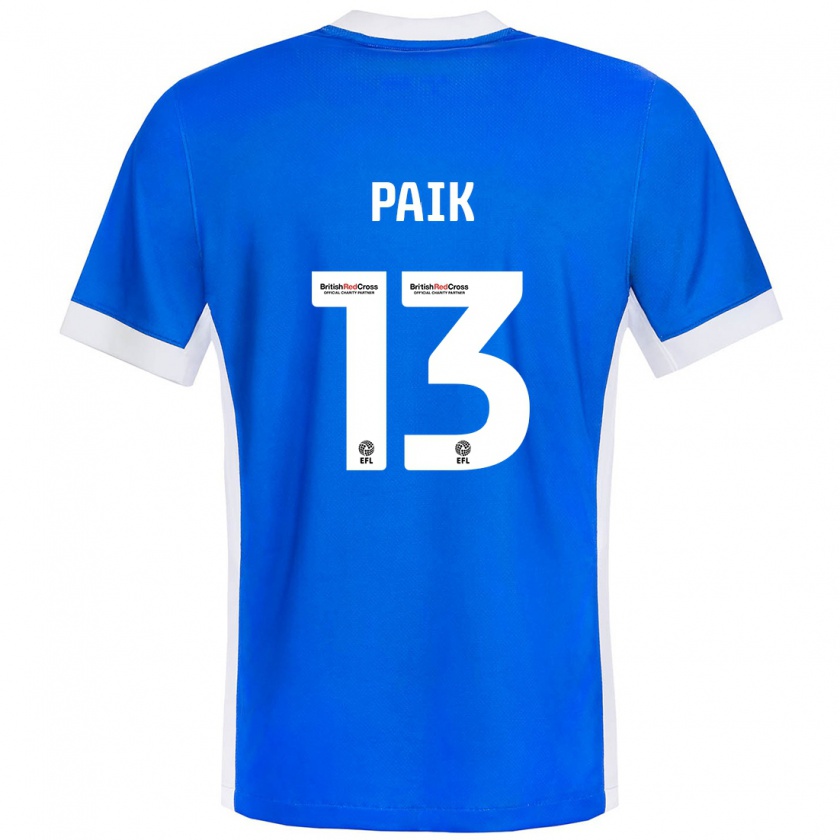 Kandiny Női Seung-Ho Paik #13 Kék Fehér Hazai Jersey 2024/25 Mez Póló Ing