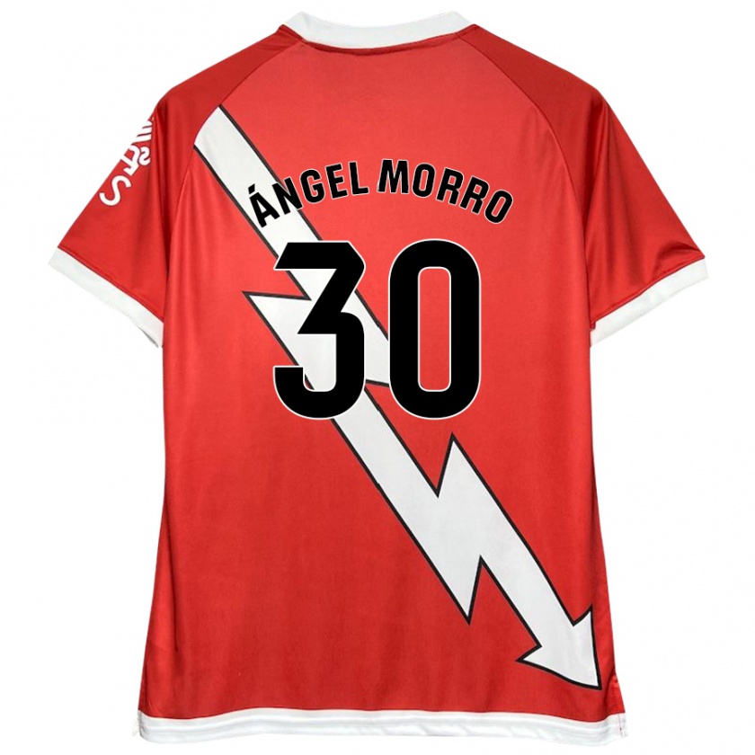 Kandiny Női Miguel Ángel Morro #30 Fehér Piros Hazai Jersey 2024/25 Mez Póló Ing