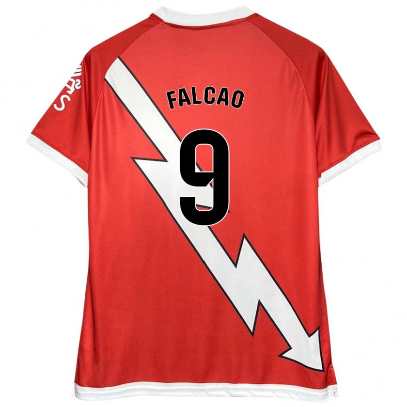 Kandiny Női Radamel Falcao #9 Fehér Piros Hazai Jersey 2024/25 Mez Póló Ing