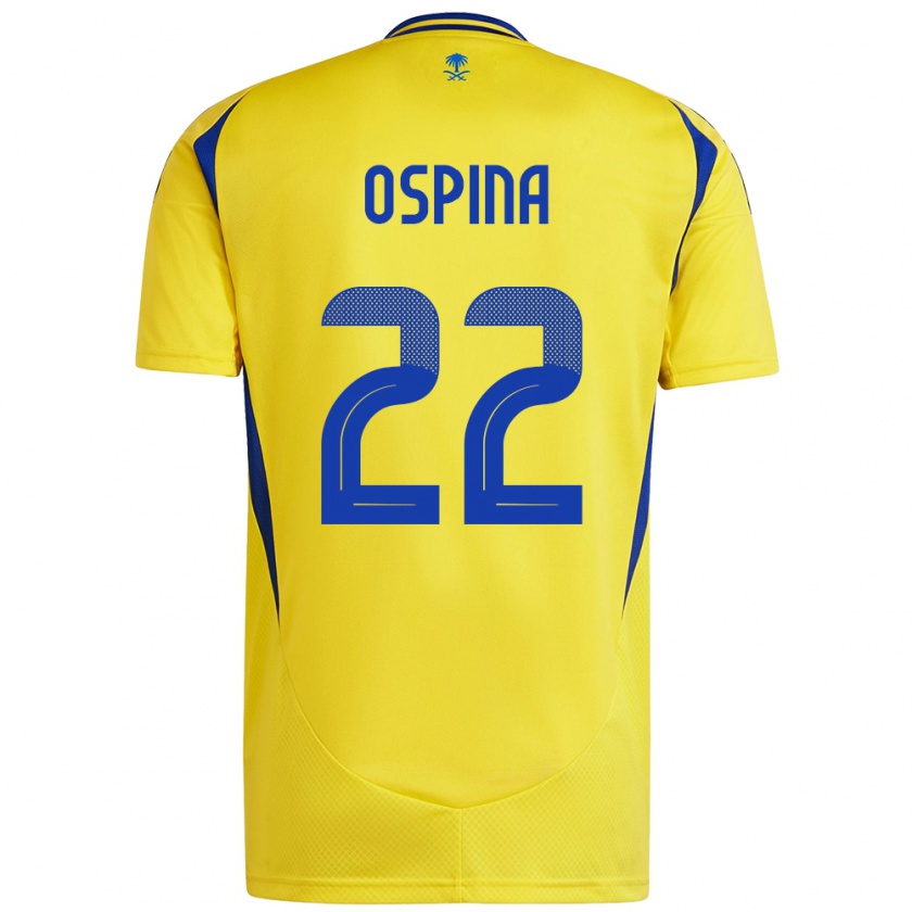 Kandiny Női David Ospina #22 Sárga Kék Hazai Jersey 2024/25 Mez Póló Ing