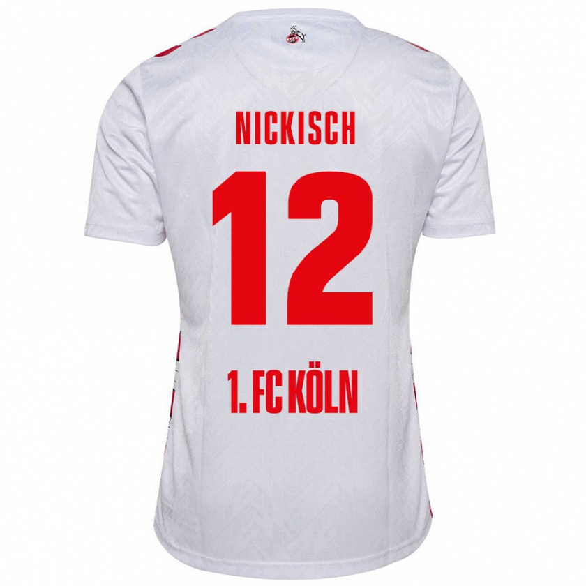 Kandiny Női Jonas Nickisch #12 Fehér Piros Hazai Jersey 2024/25 Mez Póló Ing