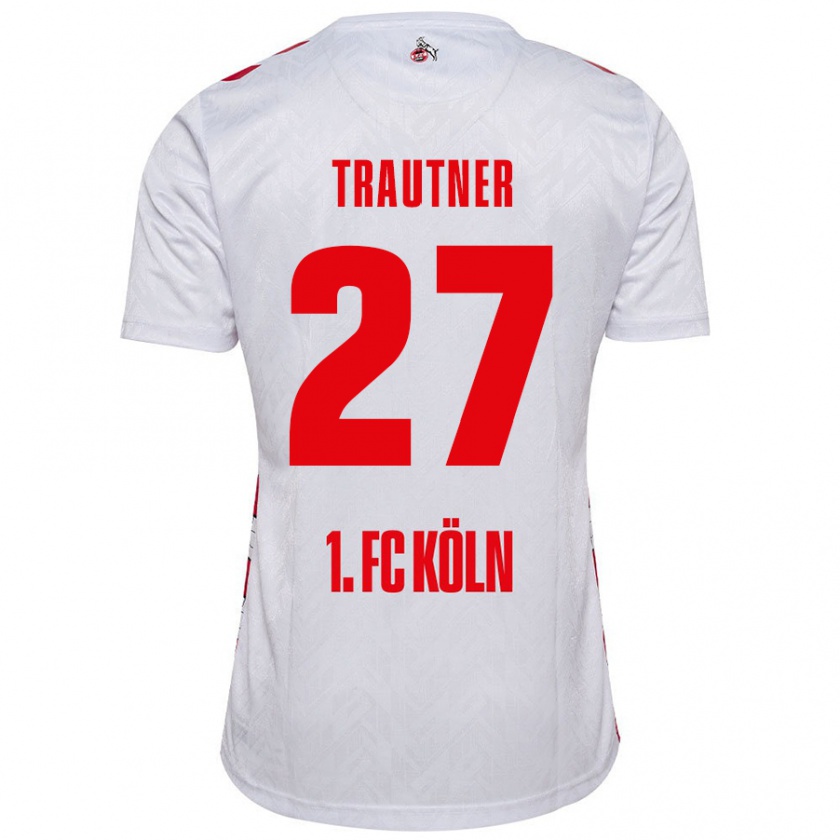 Kandiny Női Tobias Trautner #27 Fehér Piros Hazai Jersey 2024/25 Mez Póló Ing