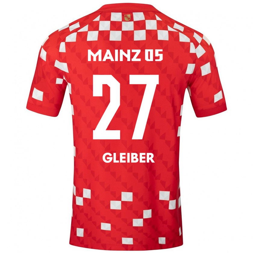 Kandiny Női Daniel Gleiber #27 Fehér Piros Hazai Jersey 2024/25 Mez Póló Ing