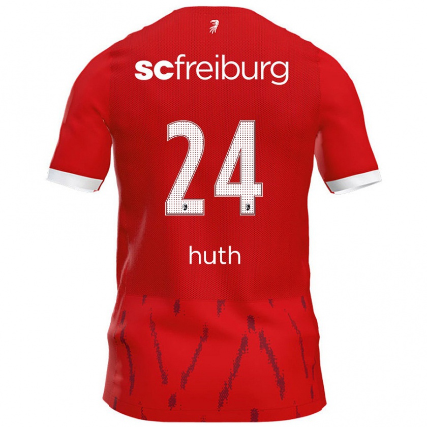 Kandiny Női Jannik Huth #24 Piros Hazai Jersey 2024/25 Mez Póló Ing