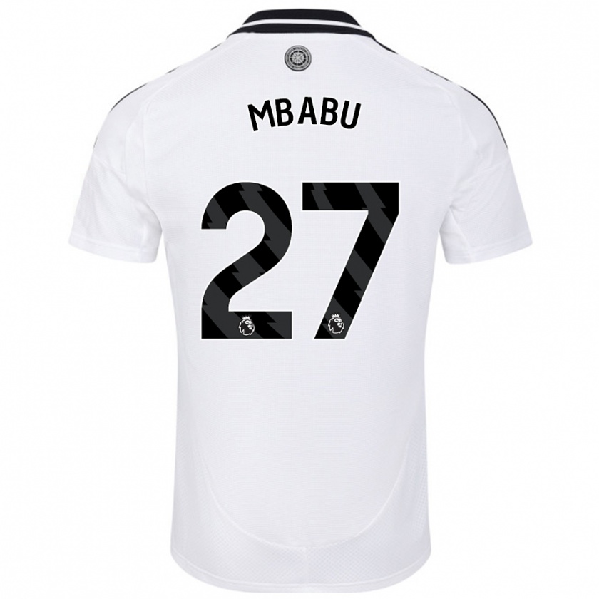 Kandiny Női Kevin Mbabu #27 Fehér Hazai Jersey 2024/25 Mez Póló Ing