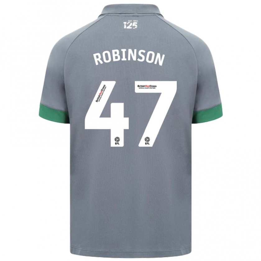 Kandiny Női Callum Robinson #47 Sötétszürke Idegenbeli Jersey 2024/25 Mez Póló Ing