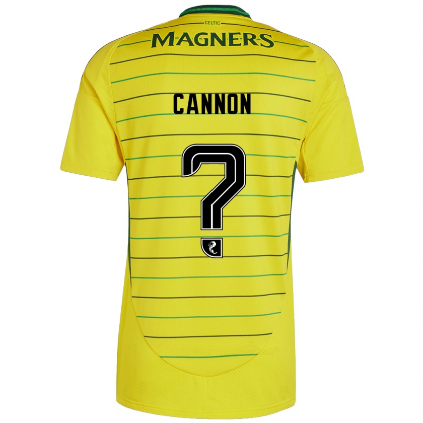 Kandiny Női Aidan Cannon #0 Sárga Idegenbeli Jersey 2024/25 Mez Póló Ing