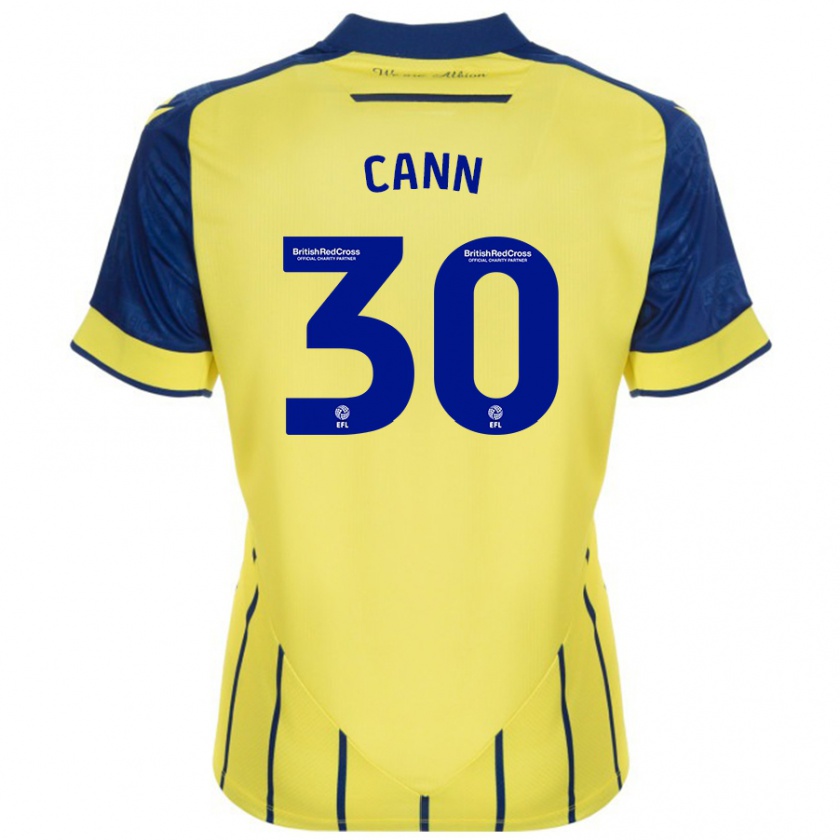 Kandiny Női Ted Cann #30 Sárga Kék Idegenbeli Jersey 2024/25 Mez Póló Ing