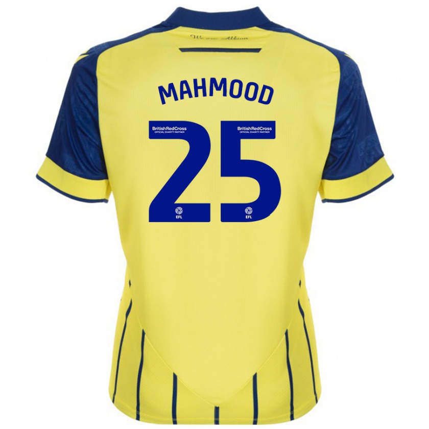 Kandiny Női Mahmood #25 Sárga Kék Idegenbeli Jersey 2024/25 Mez Póló Ing