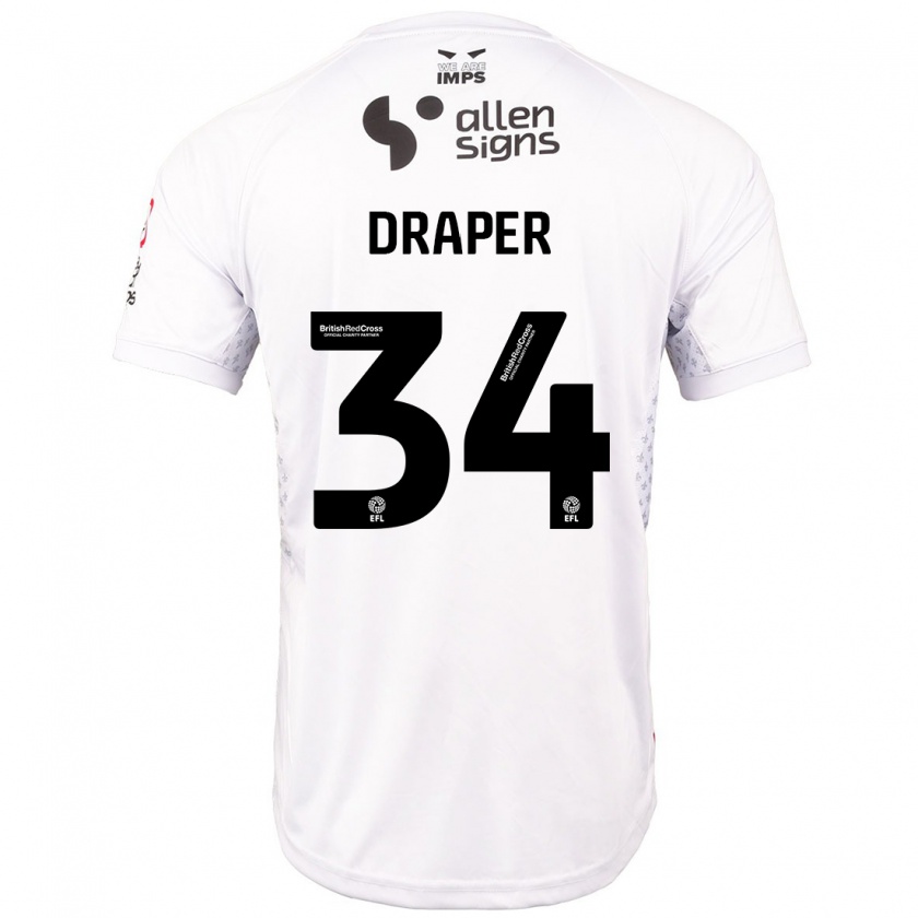 Kandiny Női Freddie Draper #34 Piros Fehér Idegenbeli Jersey 2024/25 Mez Póló Ing