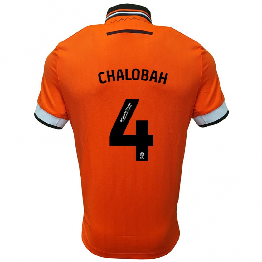 Kandiny Női Nathaniel Chalobah #4 Narancssárga Fehér Idegenbeli Jersey 2024/25 Mez Póló Ing