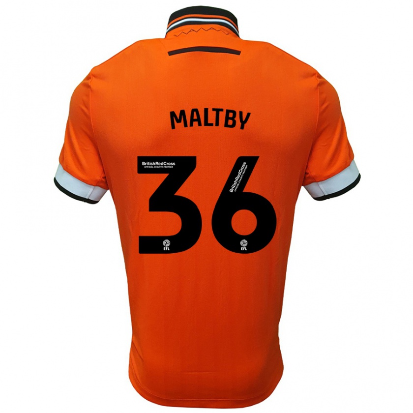 Kandiny Női Mackenzie Maltby #36 Narancssárga Fehér Idegenbeli Jersey 2024/25 Mez Póló Ing