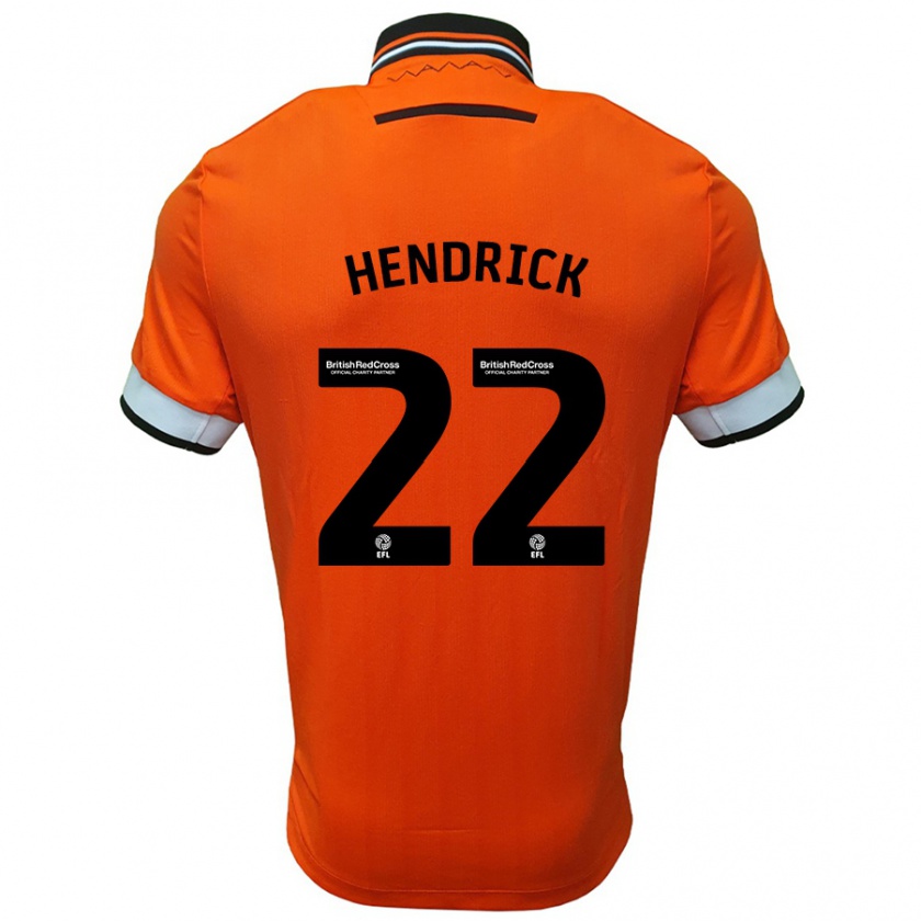 Kandiny Női Jeff Hendrick #22 Narancssárga Fehér Idegenbeli Jersey 2024/25 Mez Póló Ing