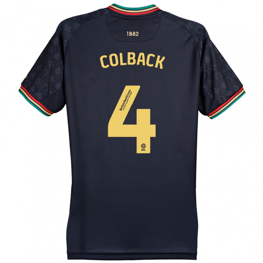 Kandiny Női Jack Colback #4 Sötét Sötétkék Idegenbeli Jersey 2024/25 Mez Póló Ing