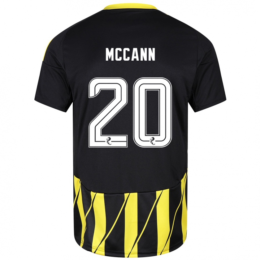 Kandiny Női Annalisa Mccann #20 Fekete Sárga Idegenbeli Jersey 2024/25 Mez Póló Ing