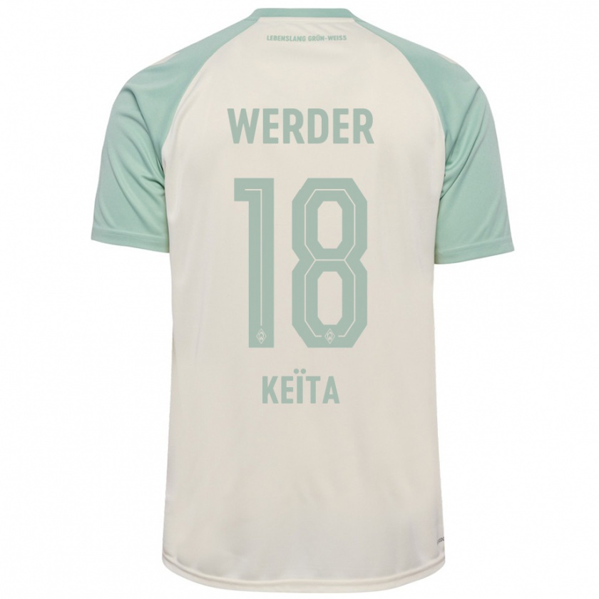 Kandiny Női Naby Keïta #18 Törtfehér Világoszöld Idegenbeli Jersey 2024/25 Mez Póló Ing