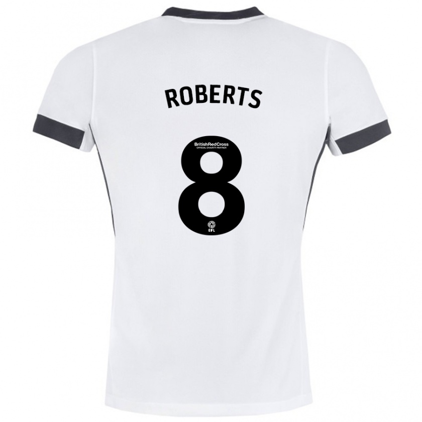 Kandiny Női Tyler Roberts #8 Fehér Fekete Idegenbeli Jersey 2024/25 Mez Póló Ing