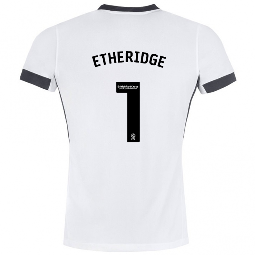 Kandiny Női Neil Etheridge #1 Fehér Fekete Idegenbeli Jersey 2024/25 Mez Póló Ing