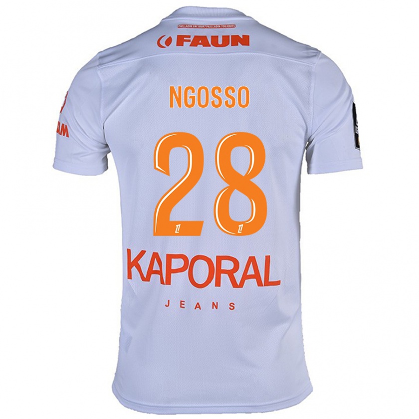 Kandiny Női Glenn Ngosso #28 Fehér Idegenbeli Jersey 2024/25 Mez Póló Ing