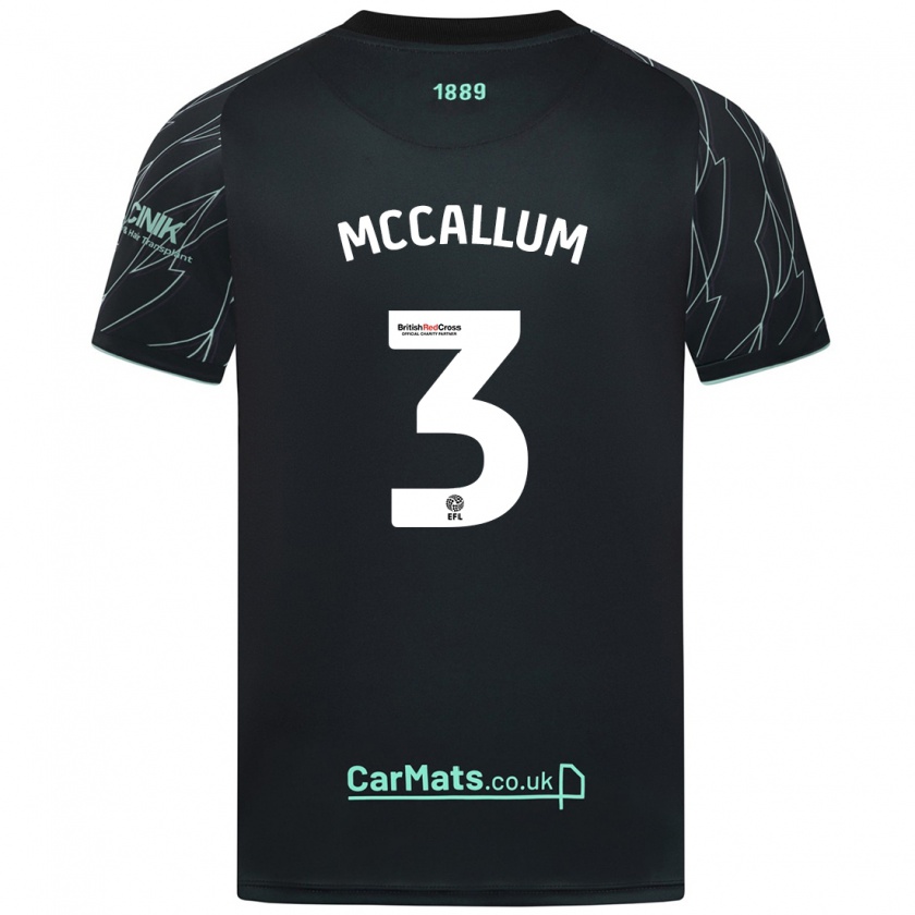 Kandiny Női Sam Mccallum #3 Fekete Zöld Idegenbeli Jersey 2024/25 Mez Póló Ing