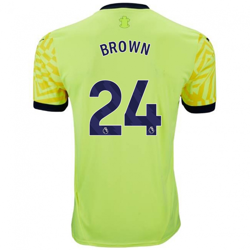 Kandiny Női Rachel Brown #24 Sárga Idegenbeli Jersey 2024/25 Mez Póló Ing