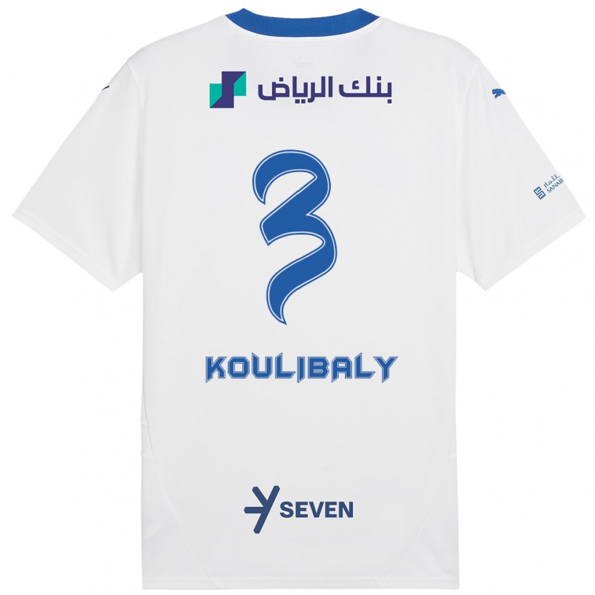 Kandiny Női Kalidou Koulibaly #3 Fehér Kék Idegenbeli Jersey 2024/25 Mez Póló Ing