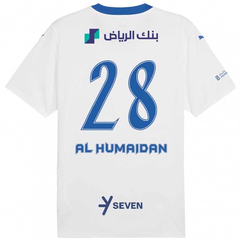 Kandiny Női Fay Al-Humaidan #28 Fehér Kék Idegenbeli Jersey 2024/25 Mez Póló Ing