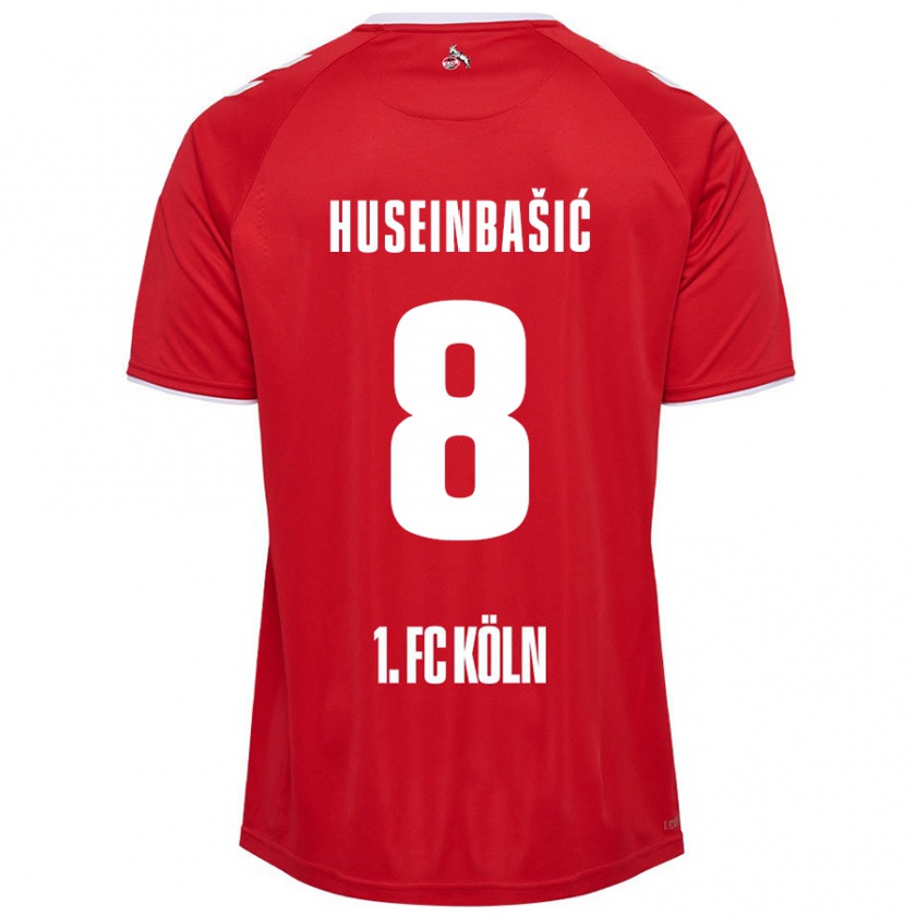 Kandiny Női Denis Huseinbasic #8 Piros Fehér Idegenbeli Jersey 2024/25 Mez Póló Ing