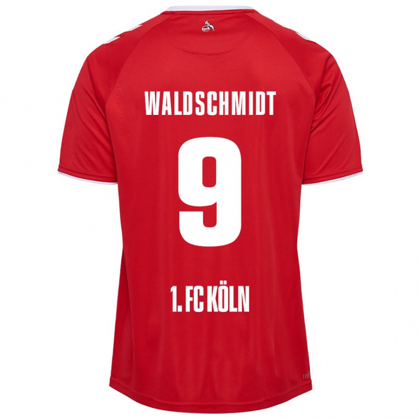 Kandiny Női Luca Waldschmidt #9 Piros Fehér Idegenbeli Jersey 2024/25 Mez Póló Ing