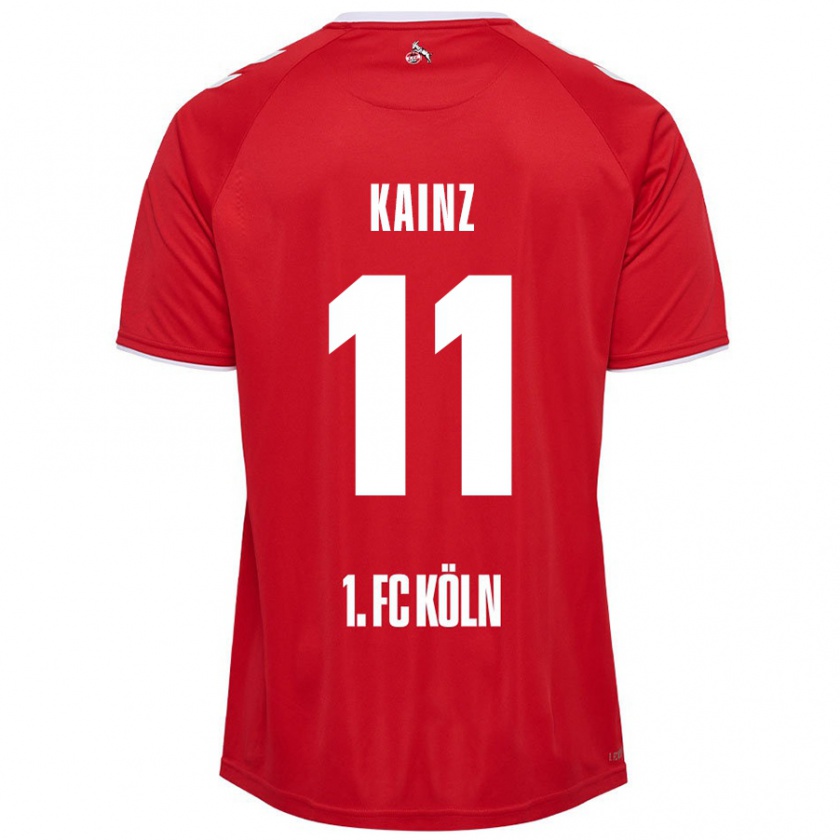 Kandiny Női Florian Kainz #11 Piros Fehér Idegenbeli Jersey 2024/25 Mez Póló Ing