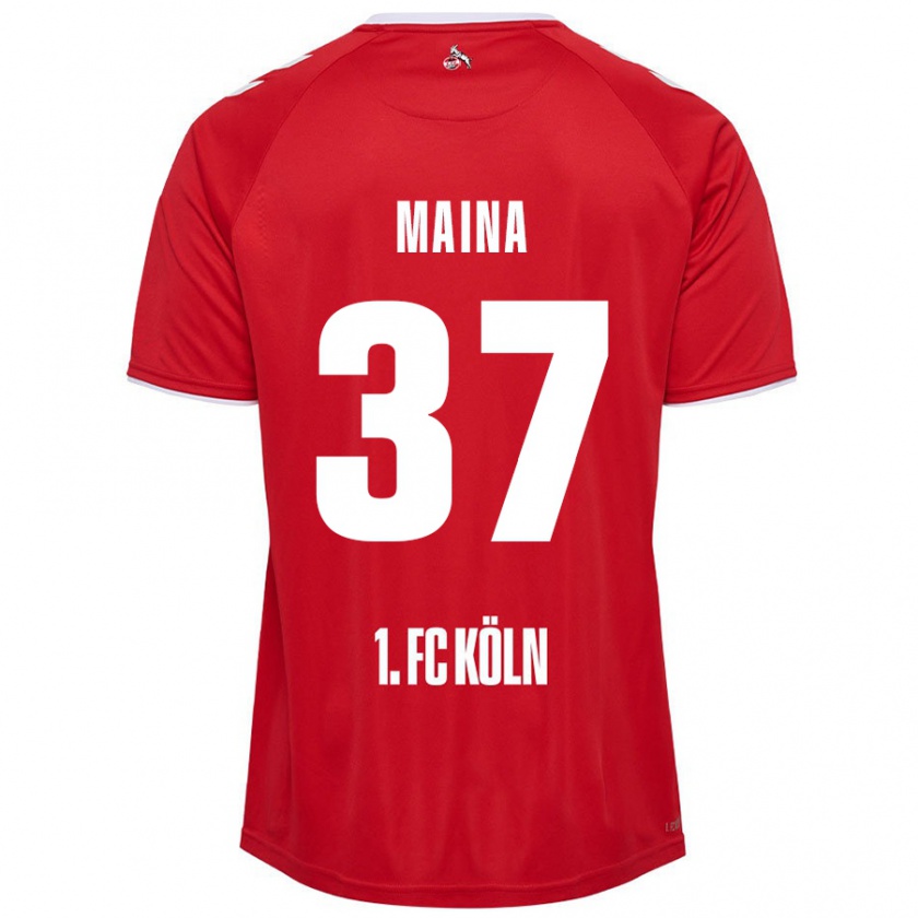 Kandiny Női Linton Maina #37 Piros Fehér Idegenbeli Jersey 2024/25 Mez Póló Ing