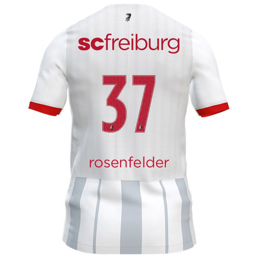 Kandiny Női Max Rosenfelder #37 Fehér Szürke Idegenbeli Jersey 2024/25 Mez Póló Ing