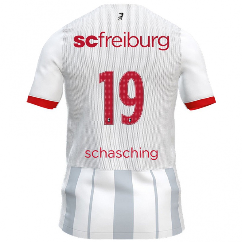 Kandiny Női Annabel Schasching #19 Fehér Szürke Idegenbeli Jersey 2024/25 Mez Póló Ing