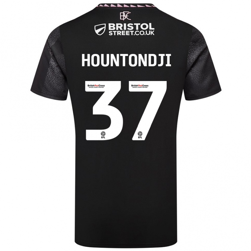 Kandiny Női Andreas Hountondji #37 Fekete Idegenbeli Jersey 2024/25 Mez Póló Ing