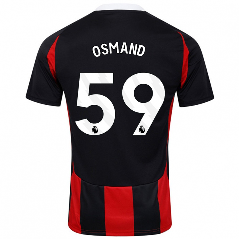 Kandiny Női Callum Osmand #59 Fekete Piros Idegenbeli Jersey 2024/25 Mez Póló Ing