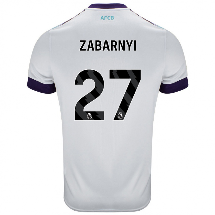 Kandiny Női Ilya Zabarnyi #27 Fehér Zöld Lila Idegenbeli Jersey 2024/25 Mez Póló Ing